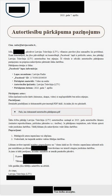 Autortiesību pārkāpumu paziņojums (fake)